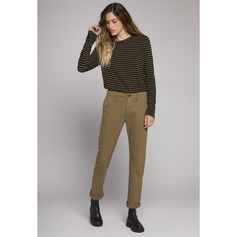 Current/Elliott C/E Chino Women Size 26 Basil Green Captain Slim Fit Cuffed Chic